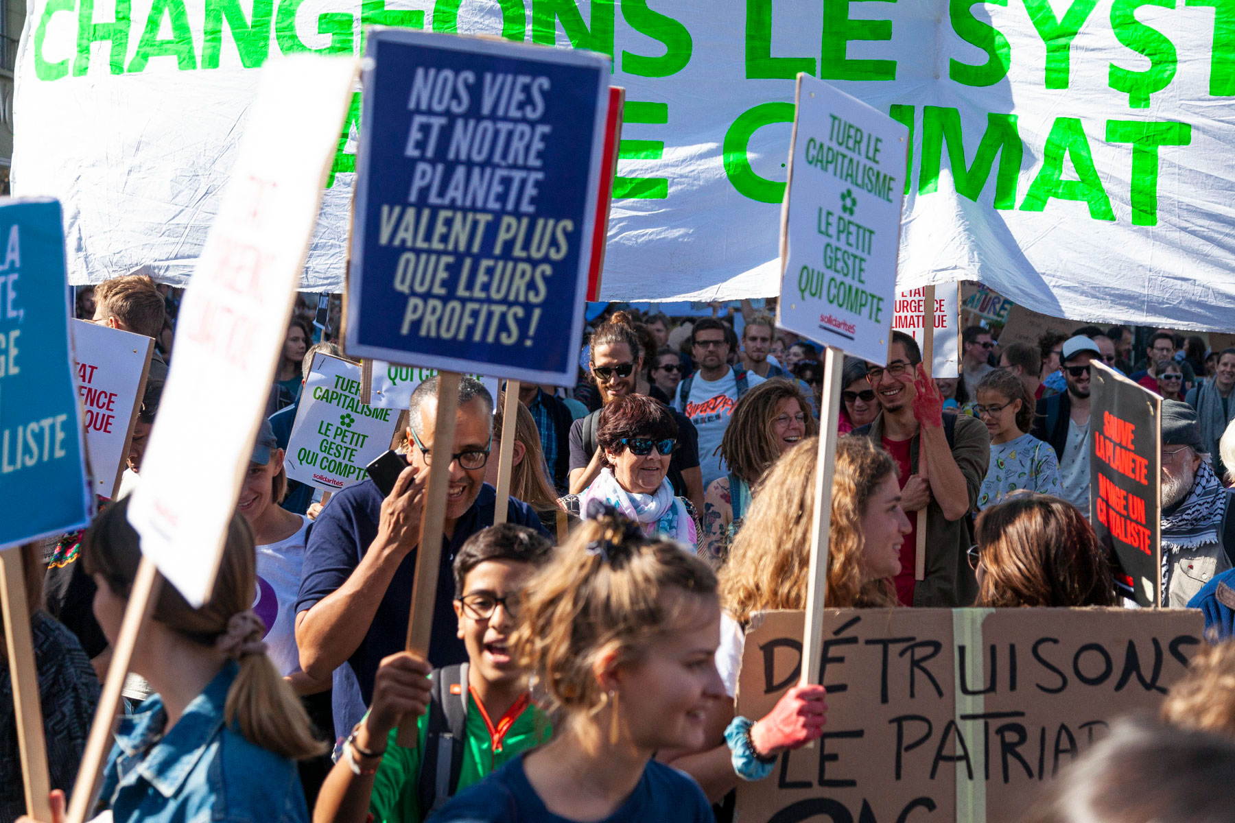 solidaritéS à la manifestation pour le climat, Berne septembre 2019