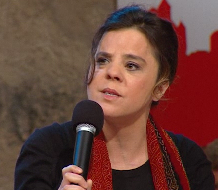 Isabelle Paccaud lors du débat sur Lausanne TV