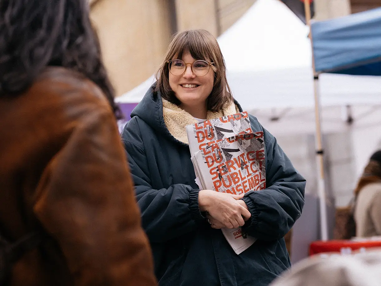Agathe Raboud Sidorenko en pleine campagne pour l'élection au Conseil d'État vaudois