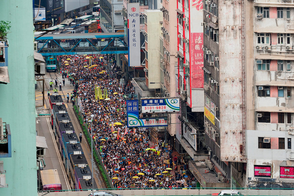 Manifestation à Hong Kong