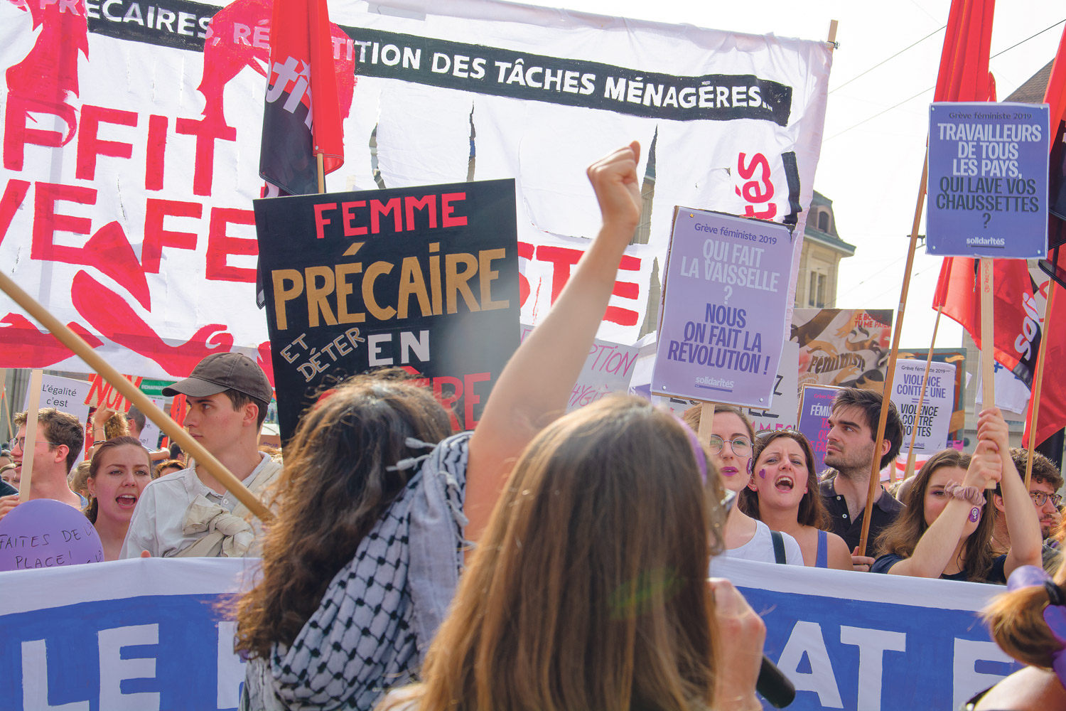 Greve des femmes, Lausanne. Photo: Bruno Jolliet