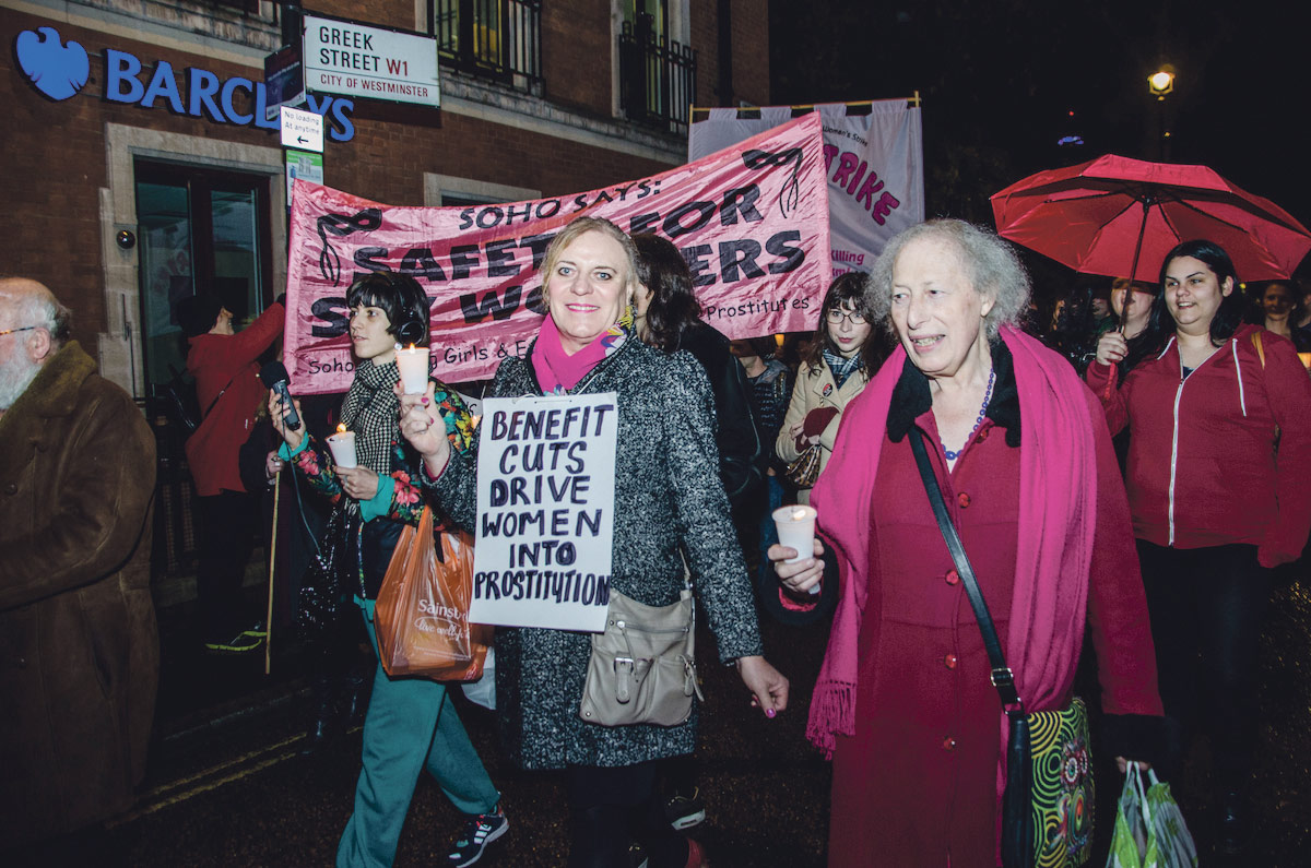 Manifestation de travailleuses du sexe, Londres