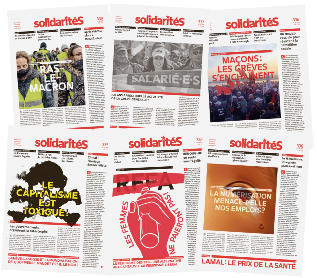 Plusieurs numéros du journal solidaritéS