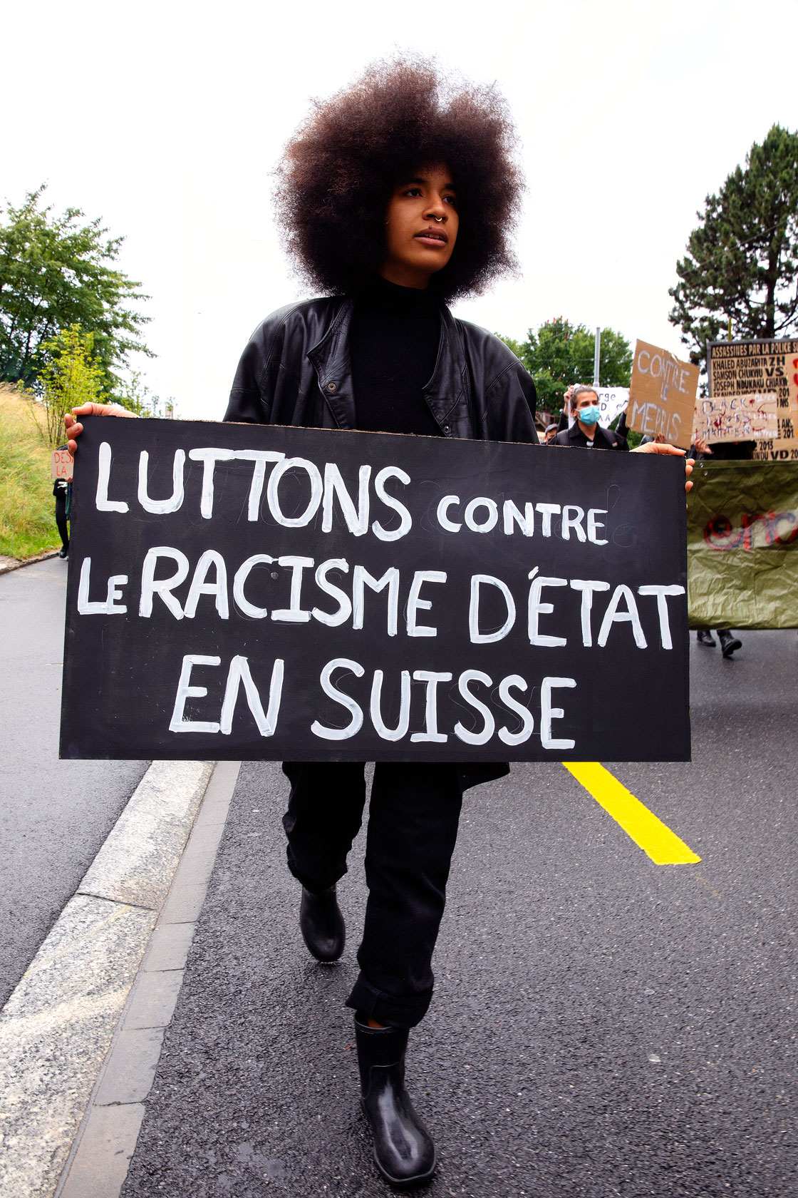 Manifestation Black Lives Matter, Lausanne, 9 juin 2020 - Luttons contre le racisme d'Etat en Suisse
