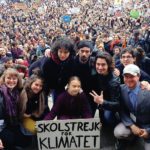 Greta Thunberg lors de la grève du climat à Lausanne, 20 février 2020
