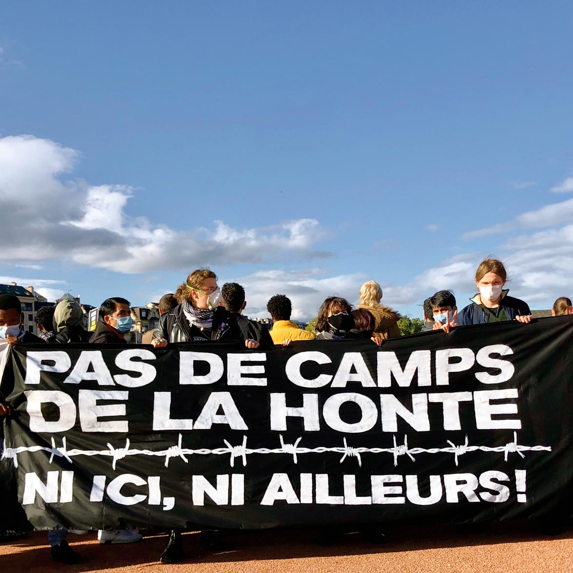 Manifestation contre le centre de renvoi, Genève, 3 octobre 2020. Pas de camps de la honte