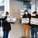 Piquet d’activistes contre le renvoi devant l’antenne suisse du Haut-commissariat aux réfugiés à Berne