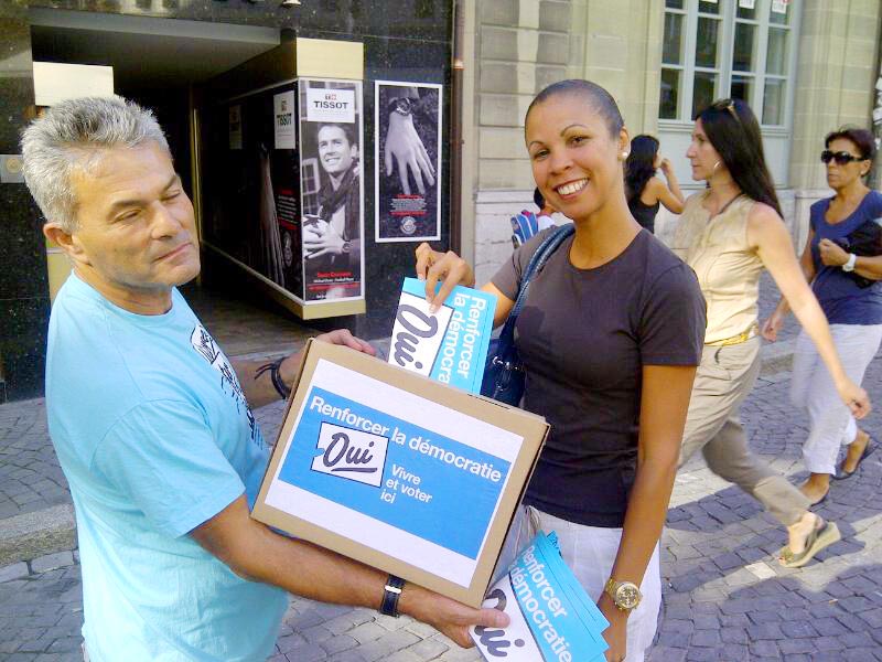 Campagne droit de vote des étrangers et étrangères, Vaud, 2011