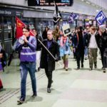 Action du mouvement Panka Nu pour la gratuité des transports publics dans le métro de Stockholm