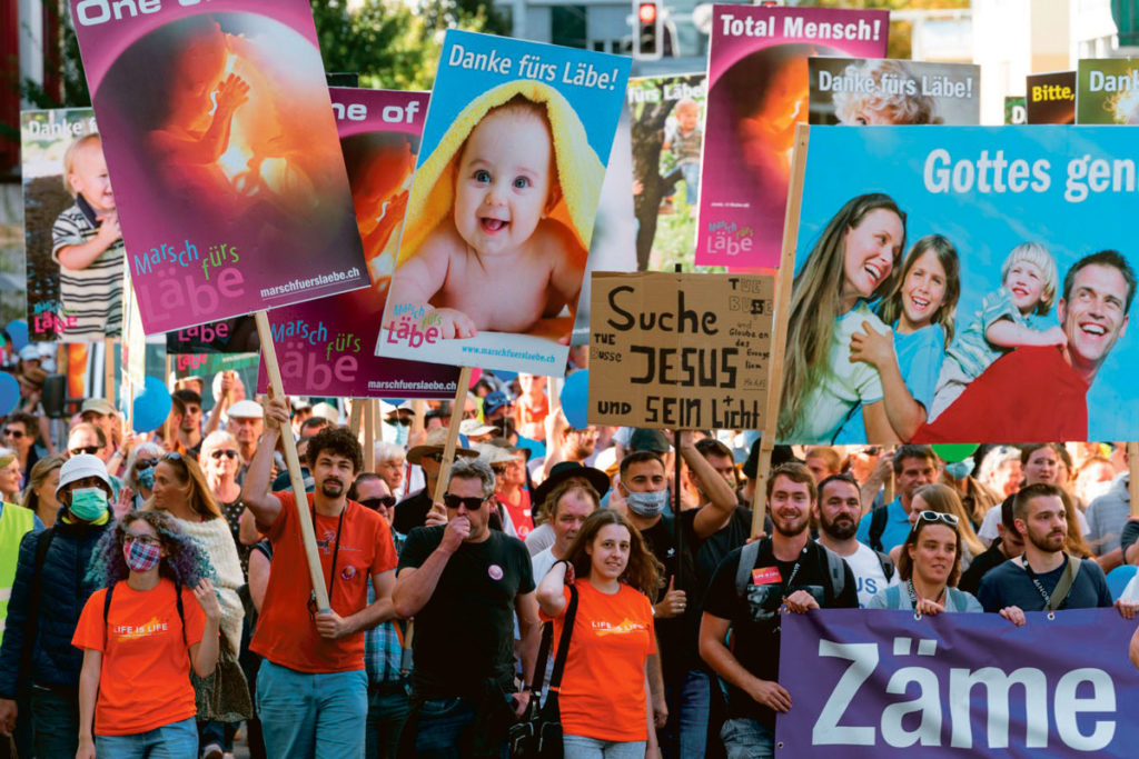 Manifestation anti-avortement à Zurich