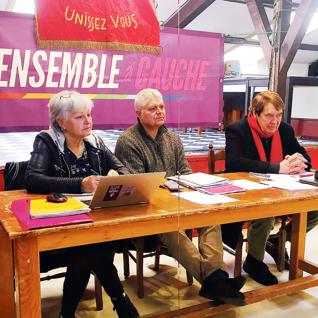 Conférence de presse des 3 composantes d'Ensemble à Gauche Genève