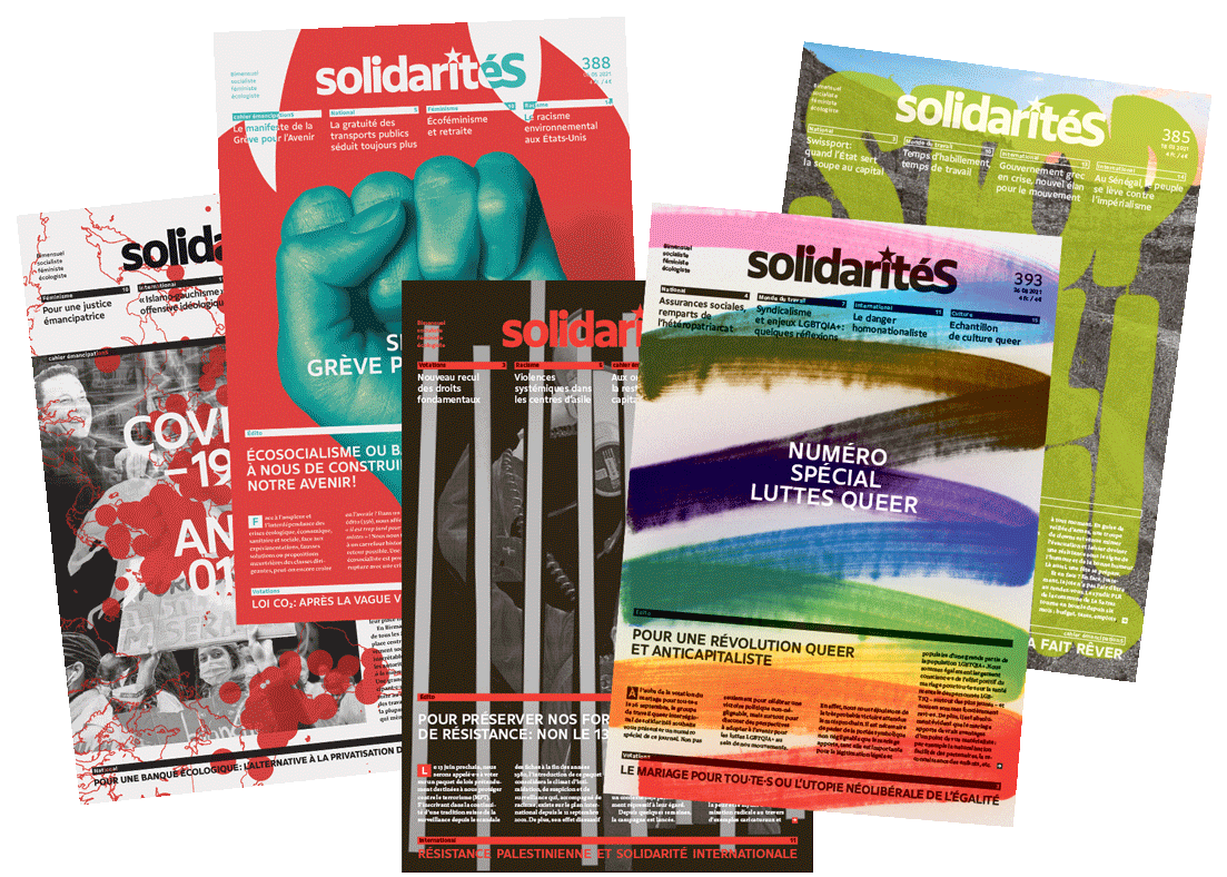 Différents numéros du journal solidaritéS