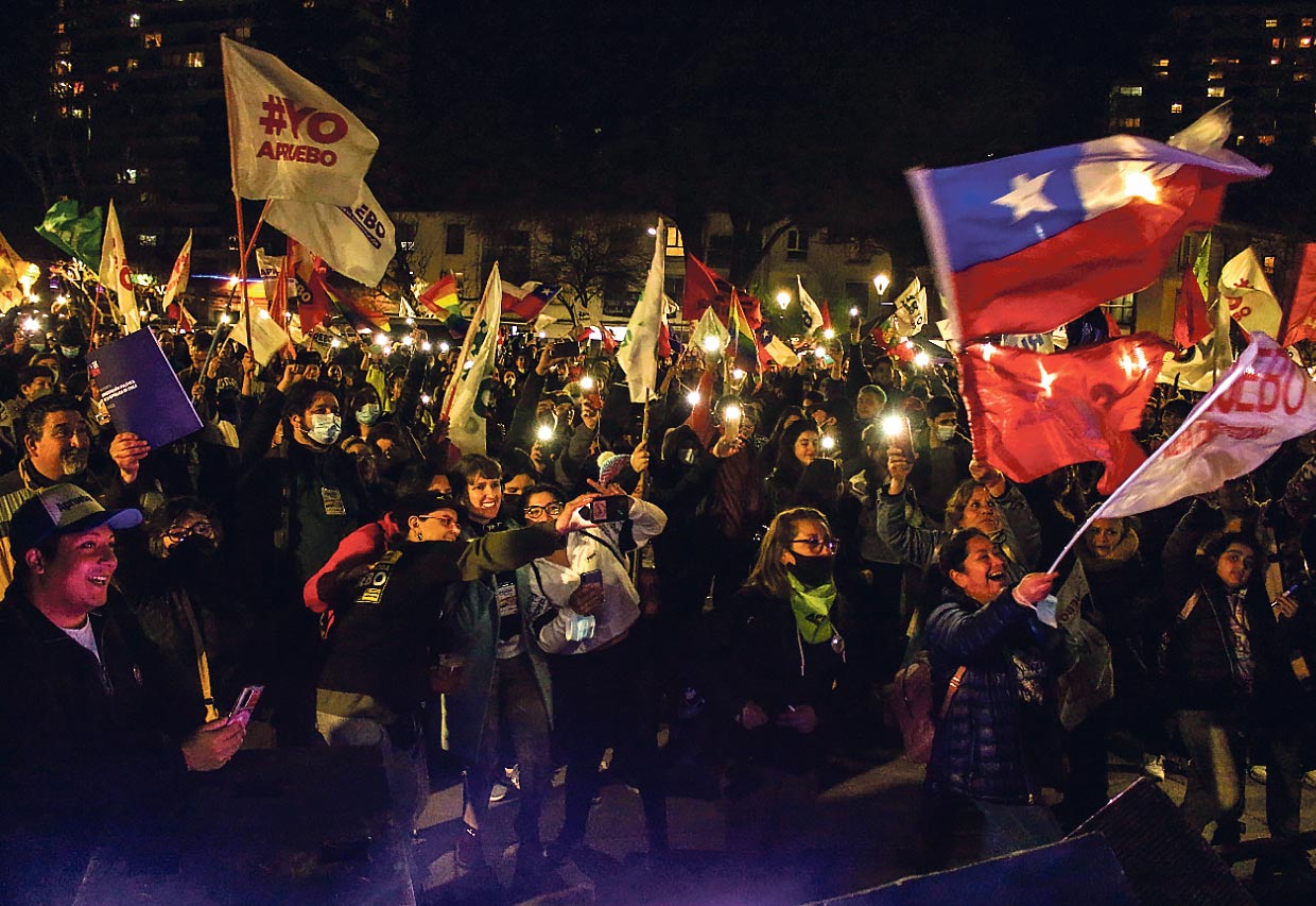 Rassemblement à Santiago, au Chili