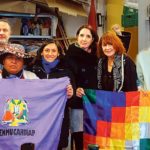 Lourdes Huanca et des militants de solidaritéS