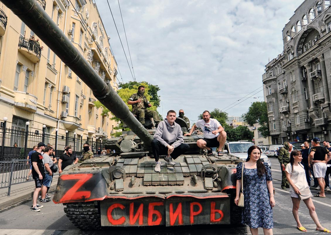 Tanks du groupe Wagner à Rostov-sur-le-Don.