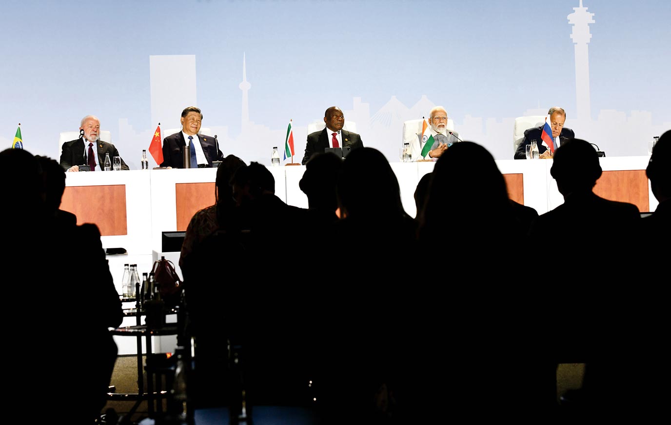 Conférence de Lula, Xi Jinping, Cyril Ramaphosa, Narendra Modi et Sergei Lavrov