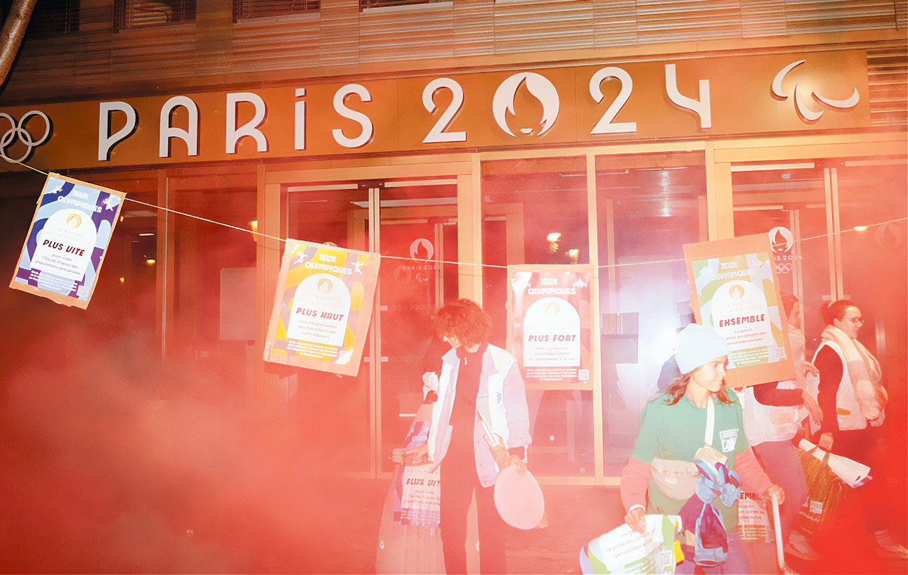 Action contre les Jeux Olympiques 2024 à Paris