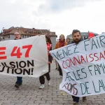 Manifestation en soutien aux habitants expulsés de l'immeuble Borde 47 à Lausanne