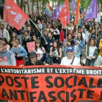 Manifestation contre l'extrême-droite, Paris, 15 juin 2024. Cortège du NPA-L’Anticapitaliste, membre du Nouveau Front Populaire
