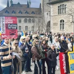 Rassemblement en solidarité avec l'Ukraine à Zurich