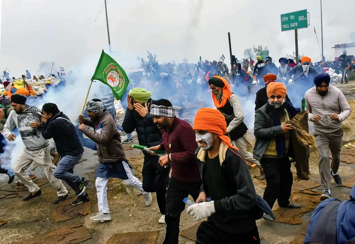 Manifestations paysanne contre le gouvernement indien