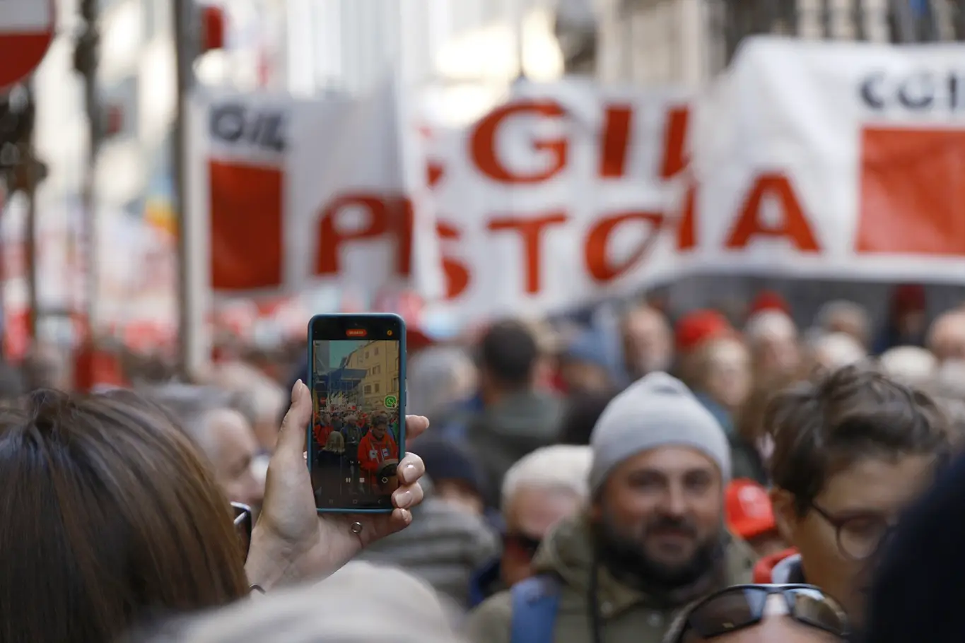 Manifestation lors de la grève générale, Florence, 29 novembre 2024