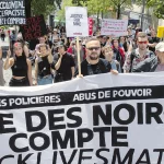Une pancarte “La vie des noirs compte”