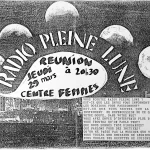 Dépliant de la radio féministe Radio pleine lune