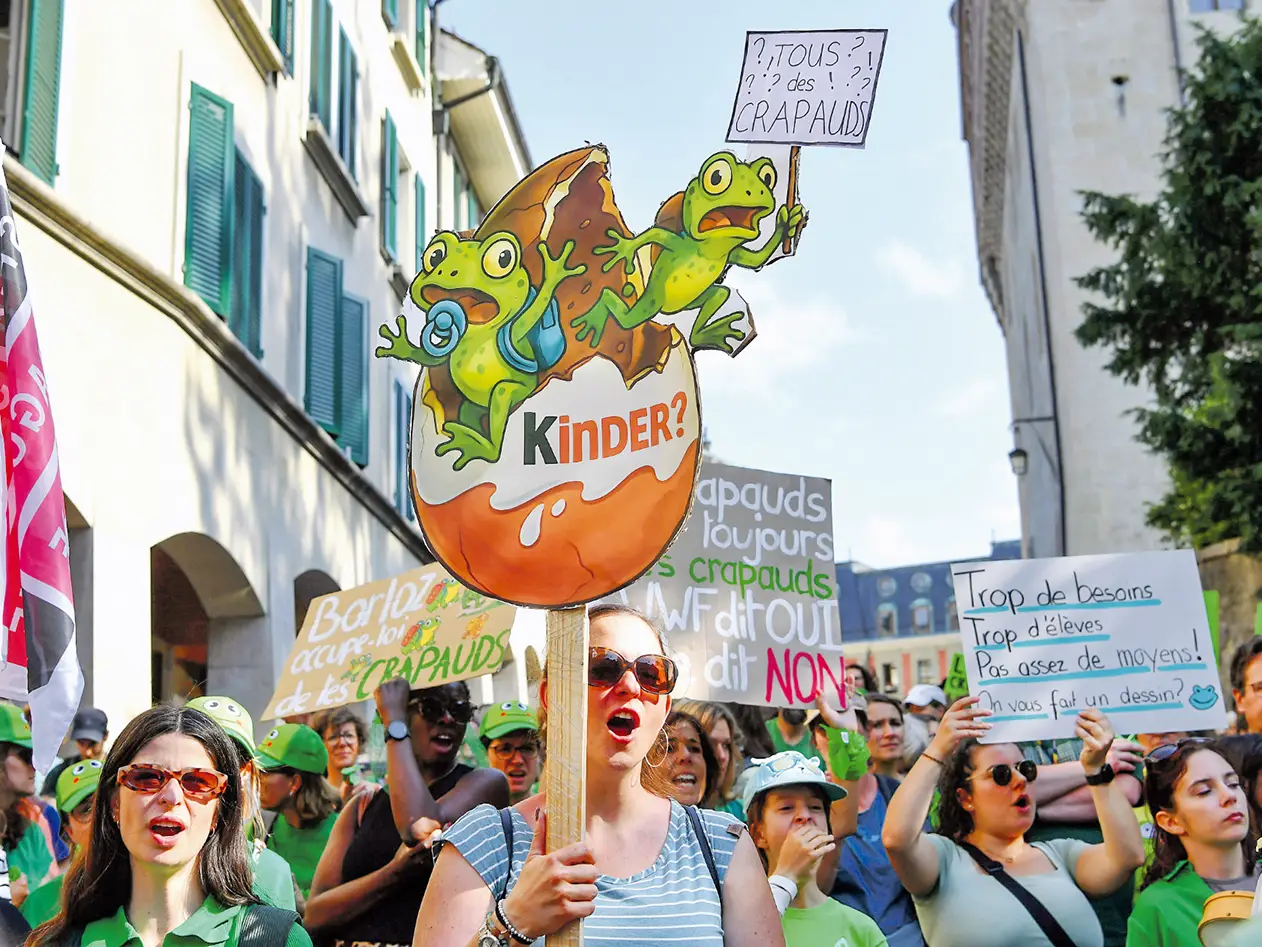 Des enseignantes manifestent à Lausanne