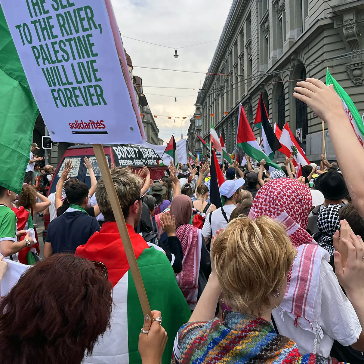 Manifestation en soutien à la Palestine, Berne, 21 juin 2025
