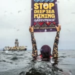 Action contre l'exploitation minière des fonds marins devant un navire de la compagnie Allseas