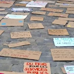 Des pancartes contre l'austérité