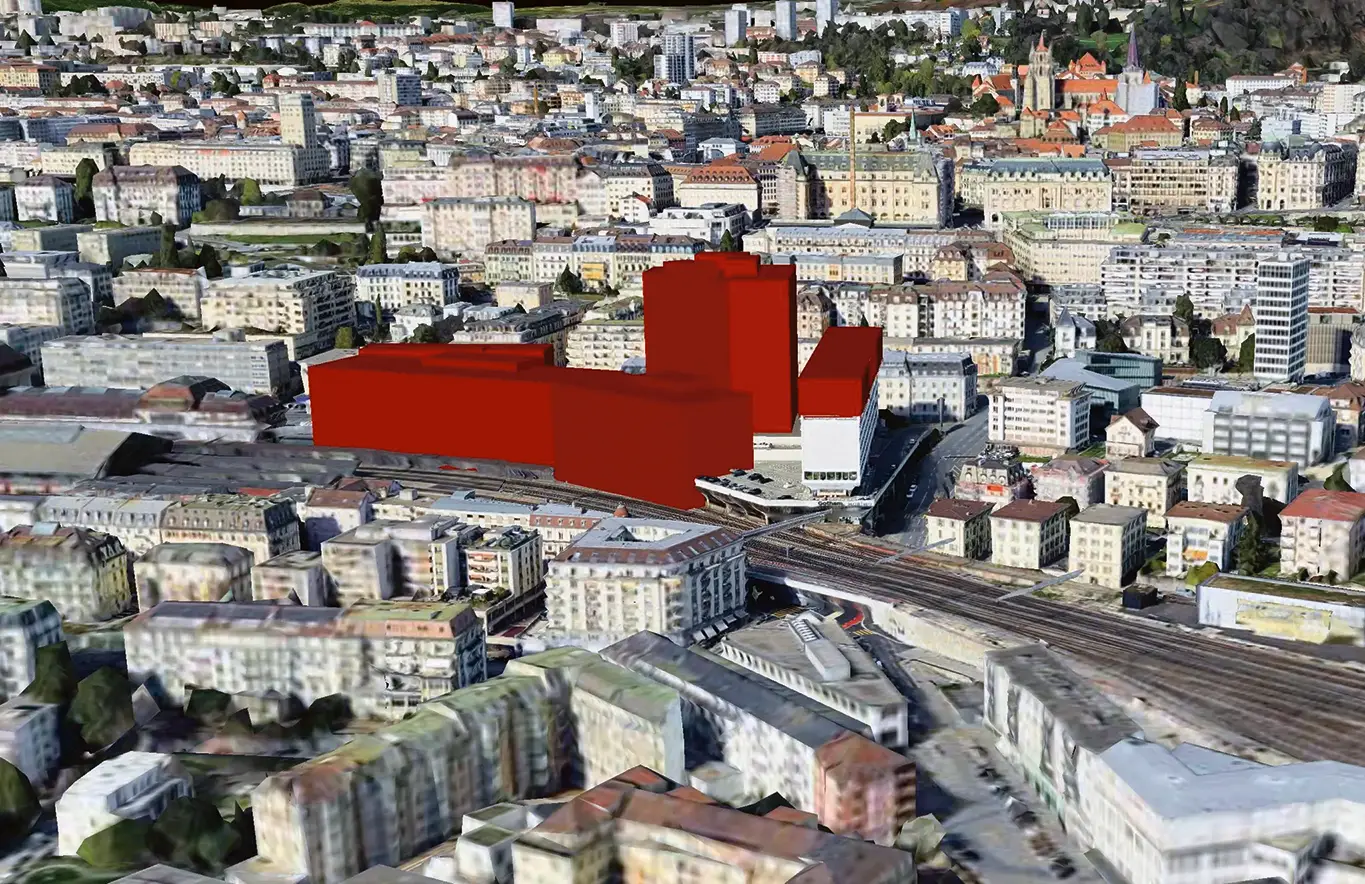 Montage d’après les volumes annoncés du projet Rasude