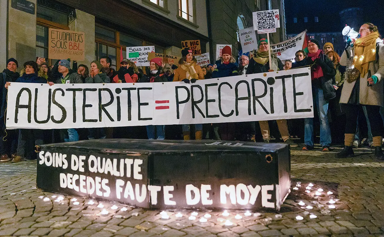 Manifestation de la fonction publique vaudoise contre l’austérité, Lausanne 9 décembre 2025.