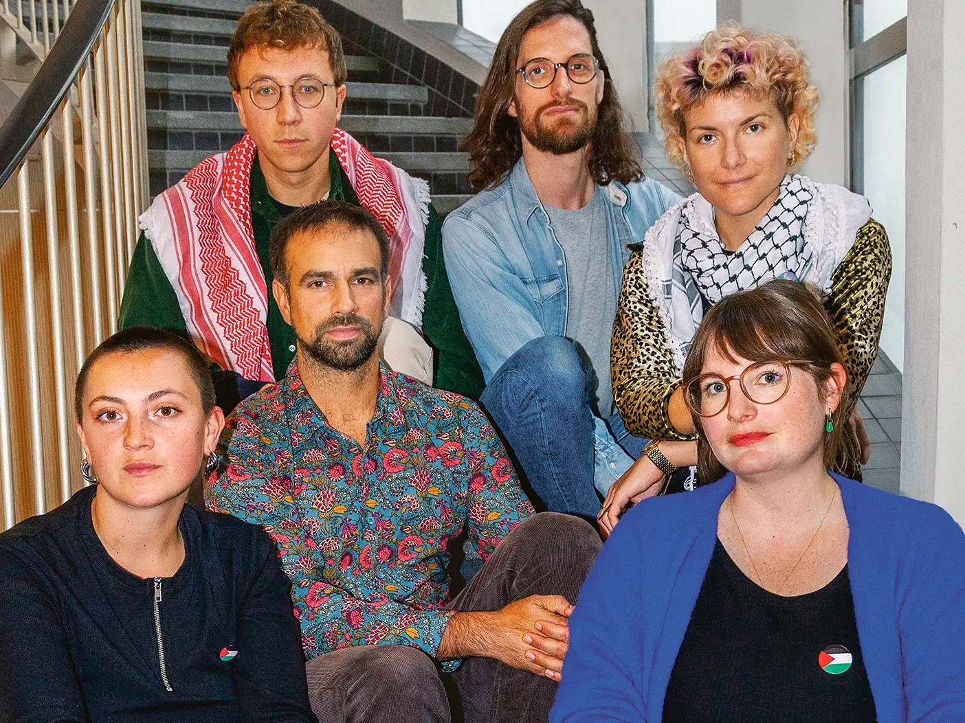 Portrait groupé de Léonie Kovaliv, Guillaume Matthey, Johann Dupuis, Julien Nagel, Franziska Meinherz et Agathe Raboud Sidorenko