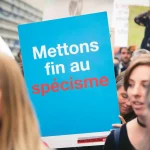 Pancarte "mettons fin au spécisme”