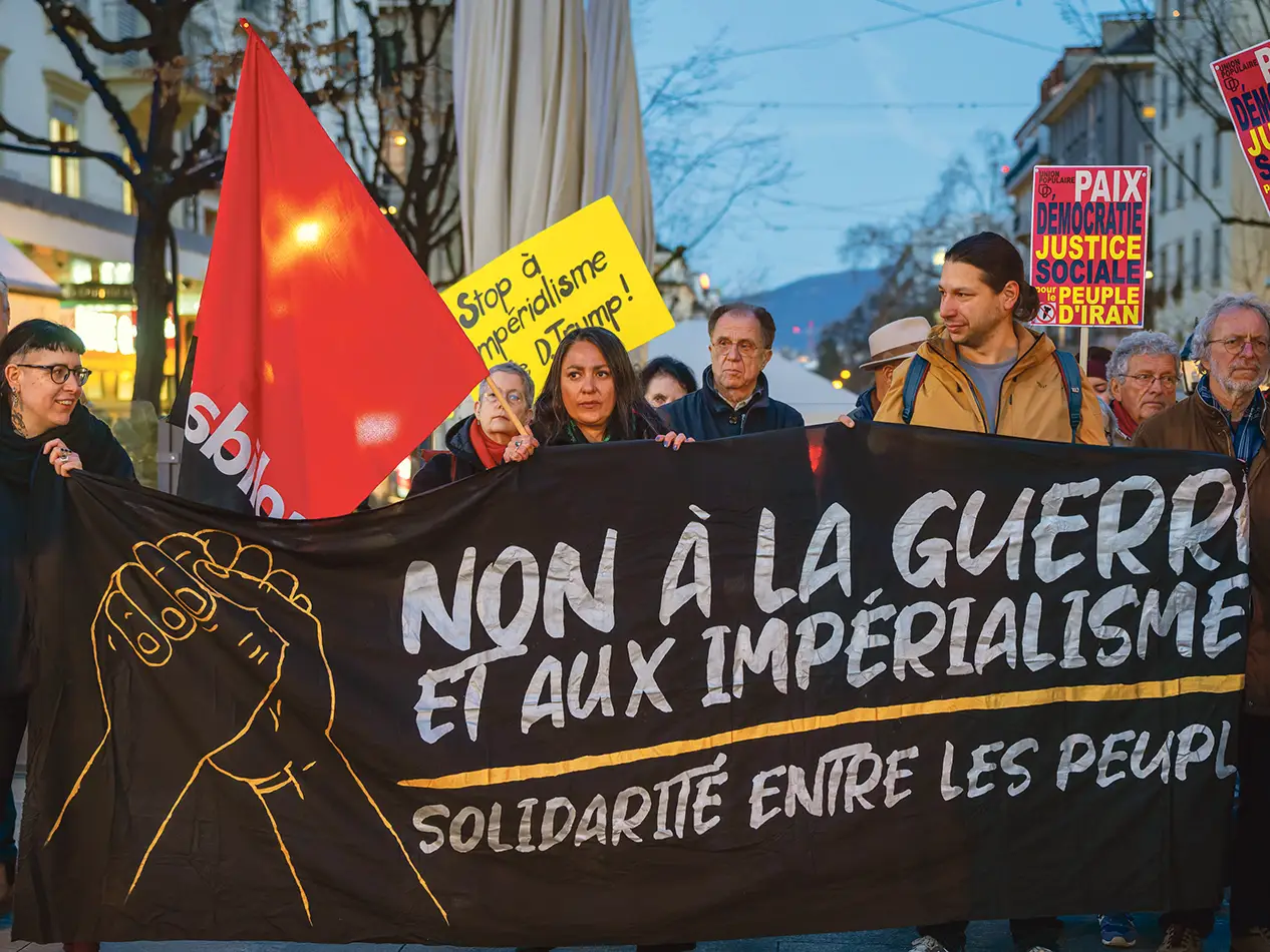 Rassemblement contre la guerre contre l’Iran à Genève
