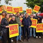 Andy Burnham en campagne électorale