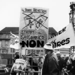 Manifestation contre le statut de saisonnier, Neuchâtel, 24 novembre 1990.