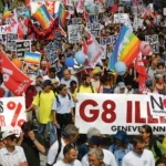 Manifestation contre le sommet du G8 d’Evian en 2003