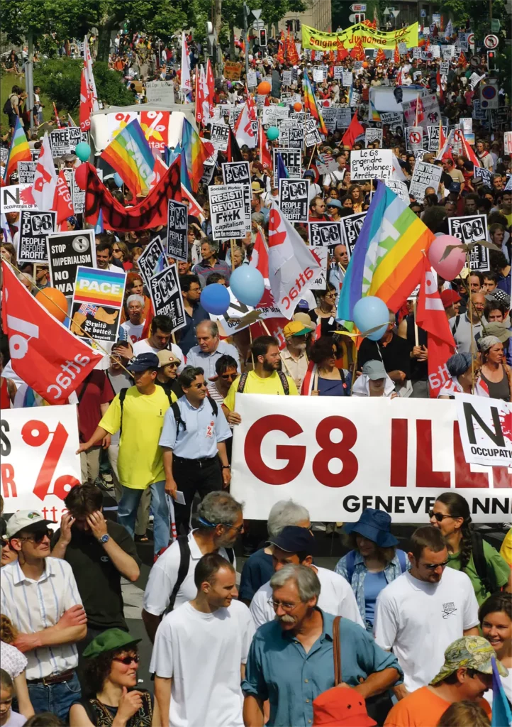 Manifestation contre le sommet du G8 d’Evian en 2003