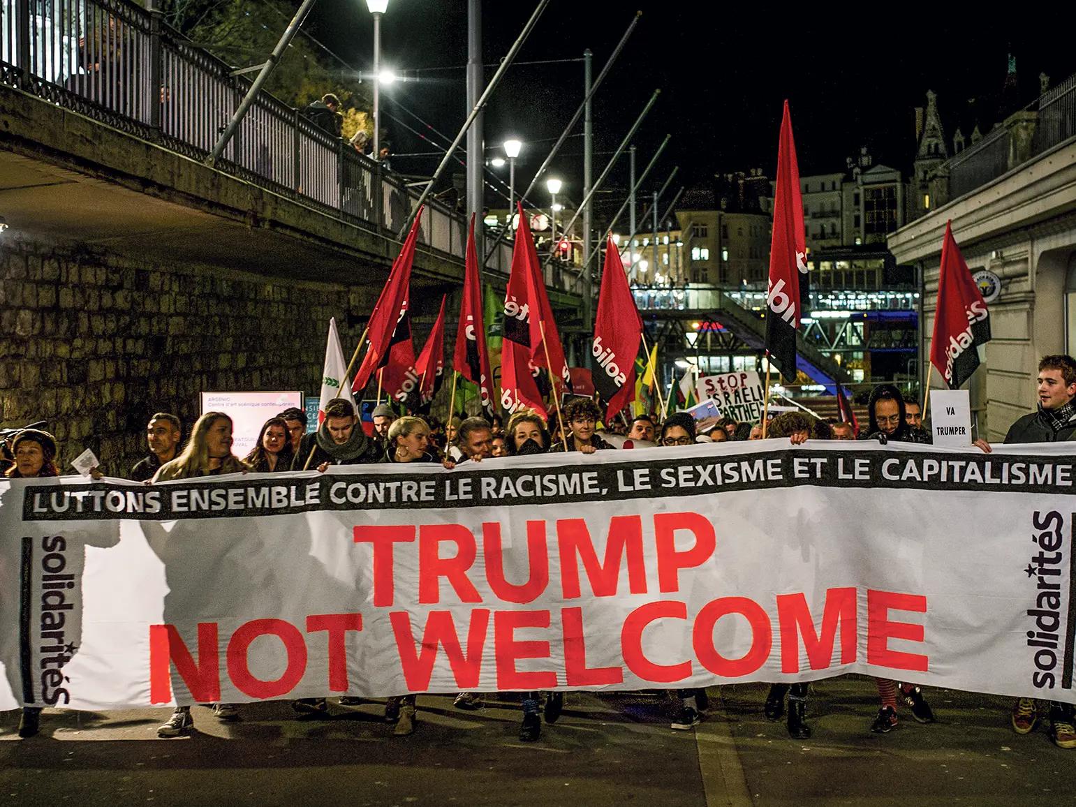 Manifestation contre Donald Trump à Lausanne