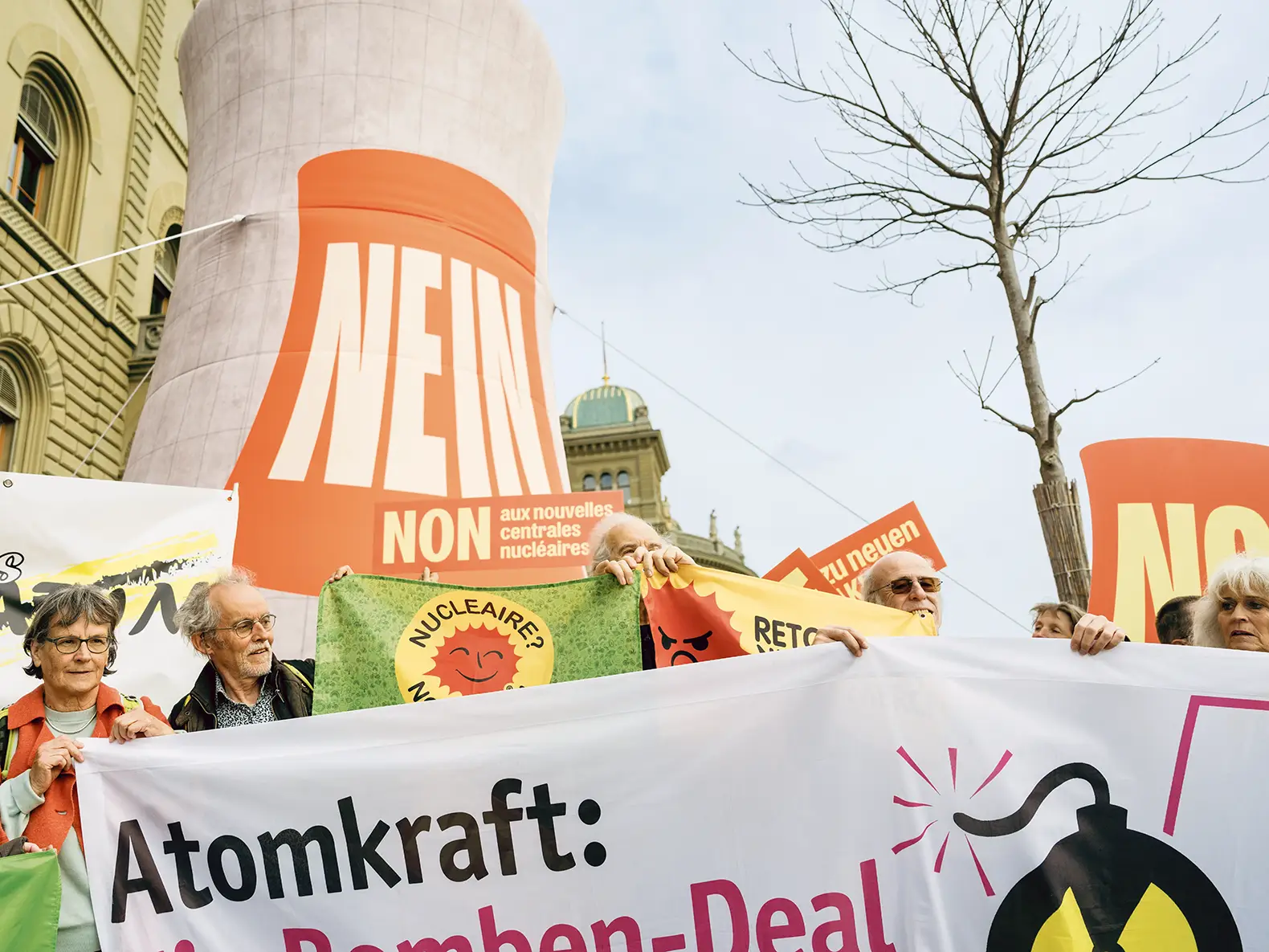 Rassemblement contre la construction de nouvelles centrales nucléaires en Suisse