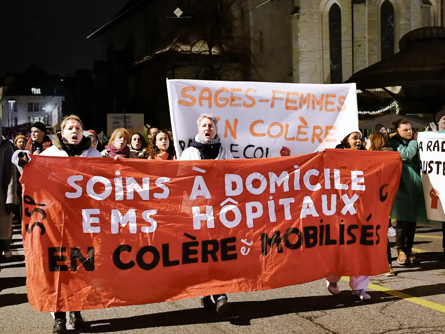 Manifestation du personnel de soins à domicile et d’EMS