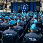 Des officiers de l’agence Frontex