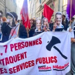 Effigies des Conseillers d’État genevois pour dénoncer les coupes budgétaires