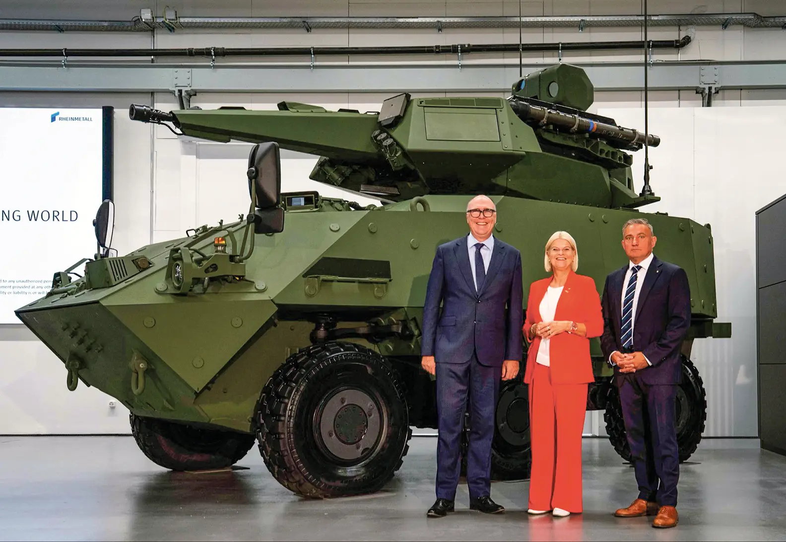 Martin Pfister en visite à l’usine d’armement Rheinmetall de Zürich