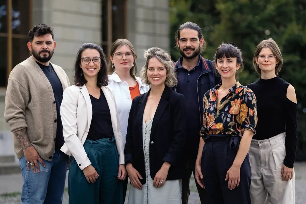 Photo de Nicolas Mercier, Élodie Lopez, Agathe Raboud Sidorenko, Mathilde Marendaz, Pierre Conscience, Joëlle Minacci et Lilian Schibli.